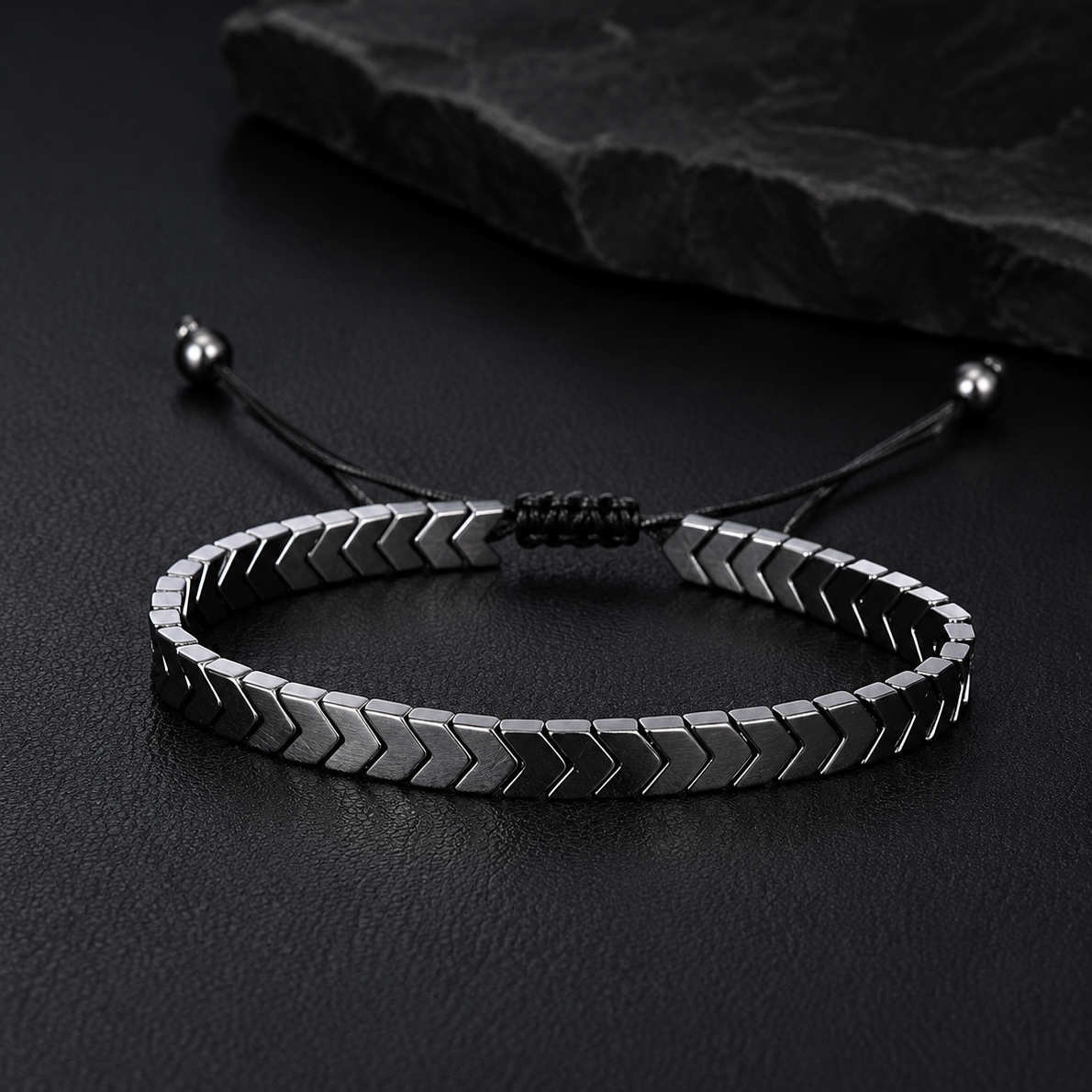 Hematite Arrow Bracelet (Adjustable)