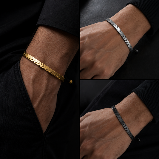 Hematite Arrow Bracelet (Adjustable)