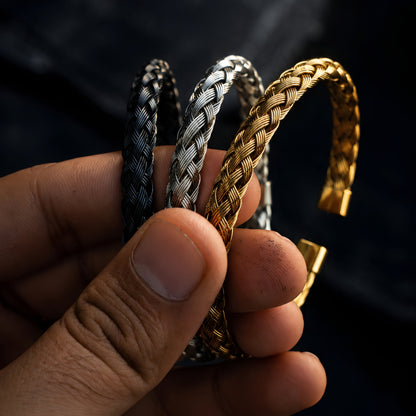 Braided Handcuff Bracelet