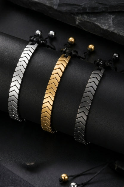 Hematite Arrow Bracelet (Adjustable)