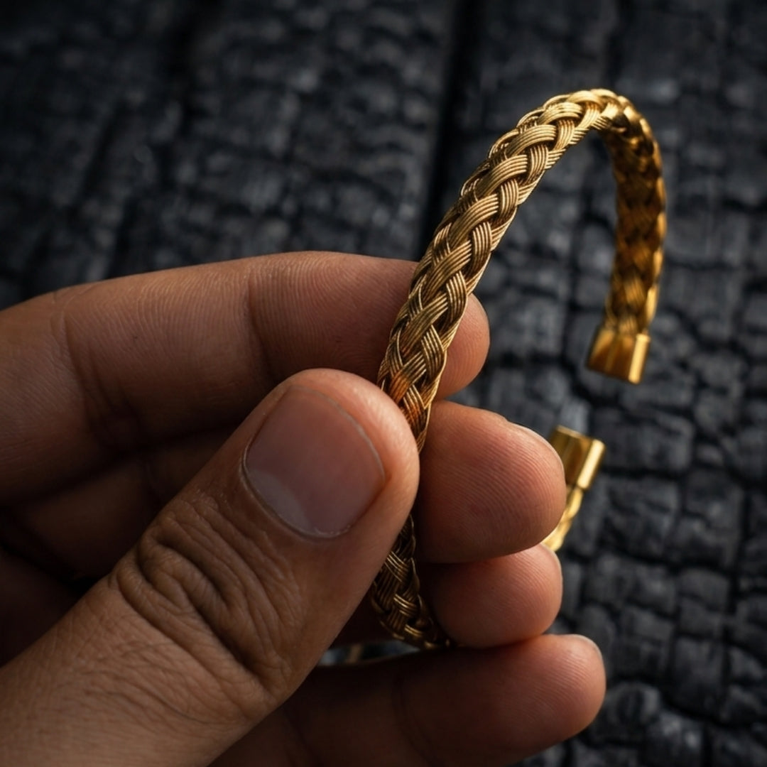 Braided Handcuff Bracelet