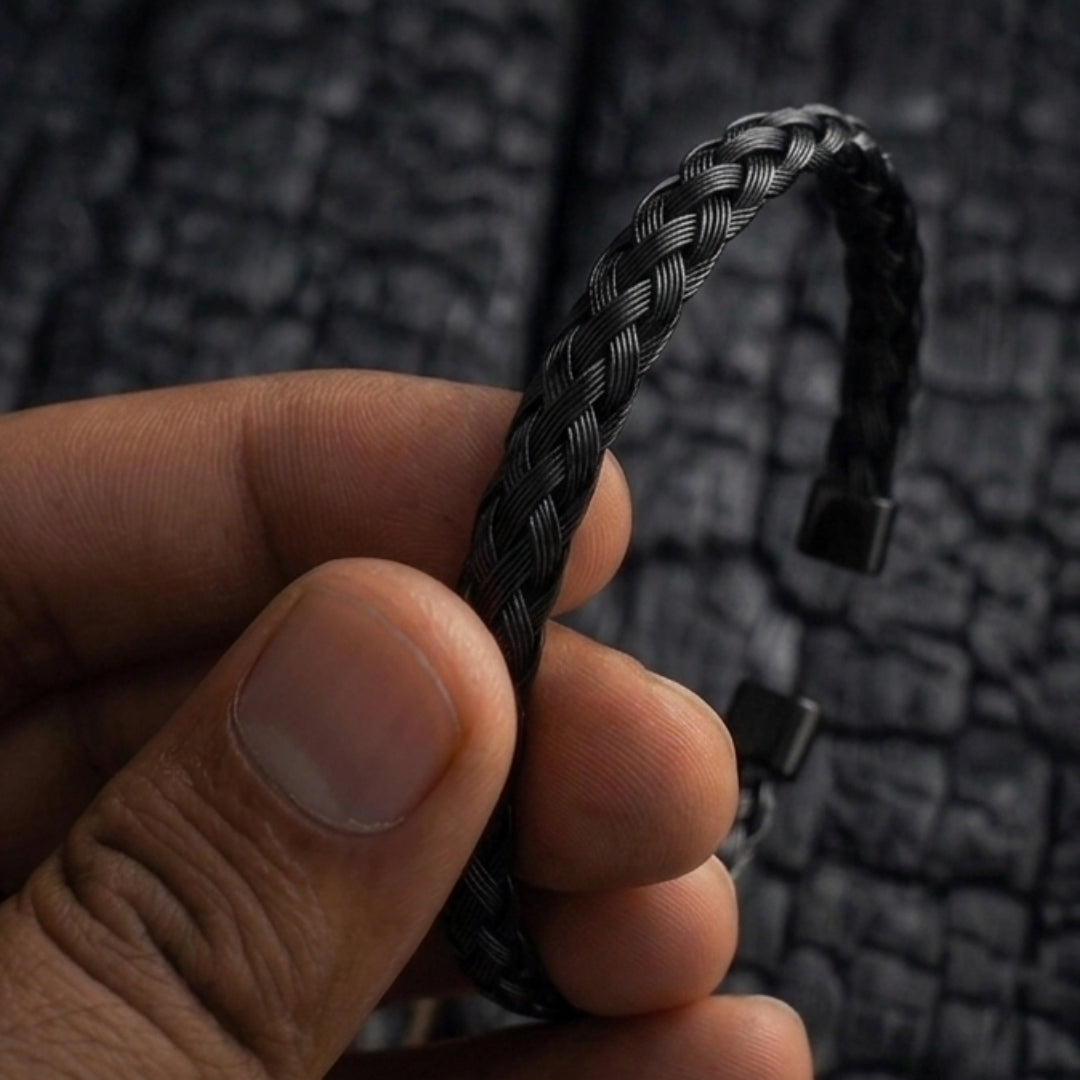 Braided Handcuff Bracelet