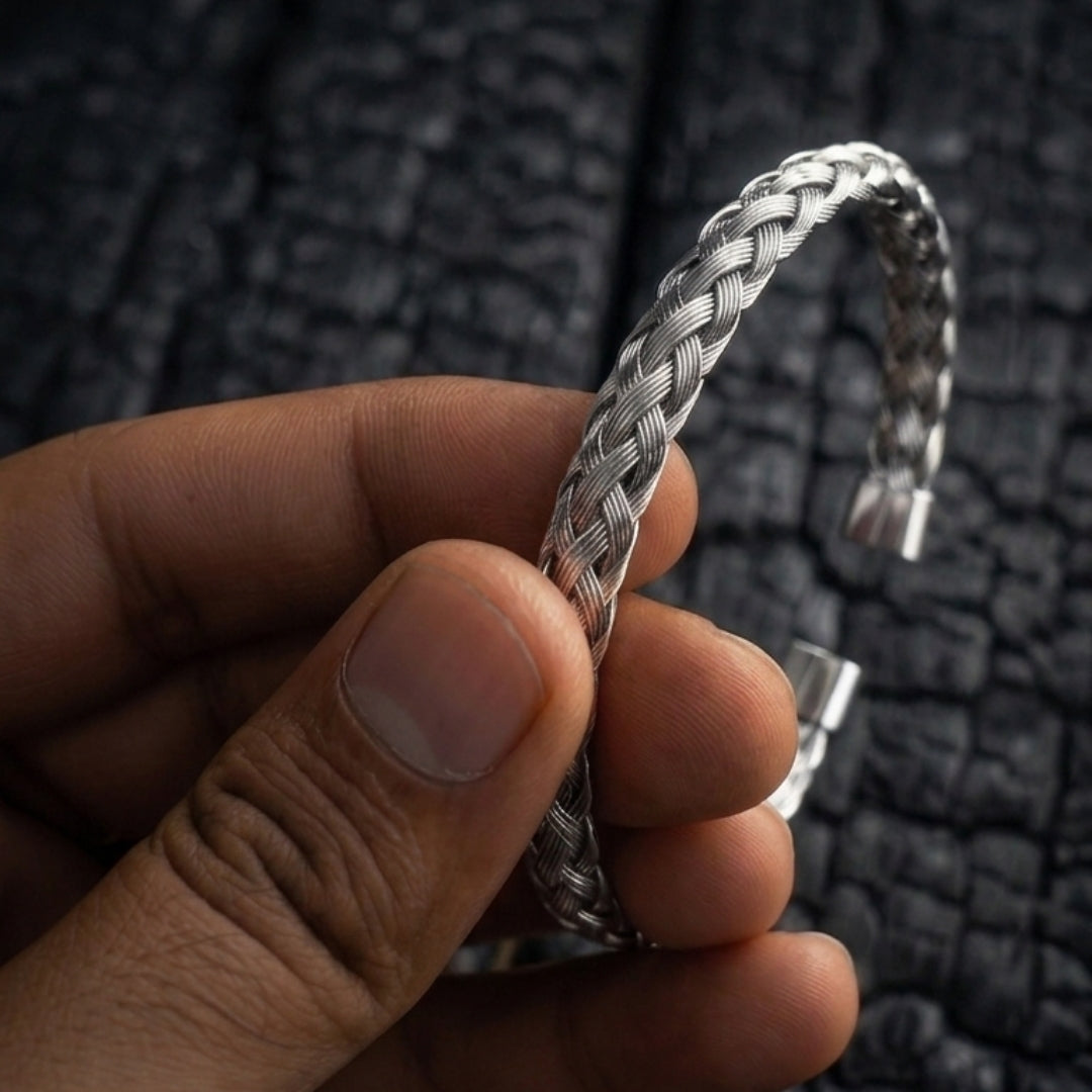 Braided Handcuff Bracelet
